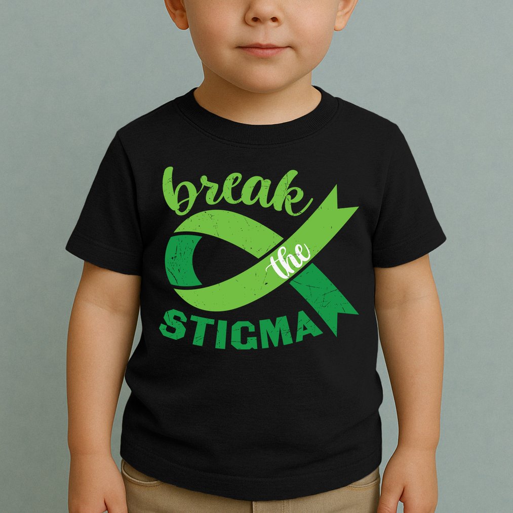 Break The Stigma Ribbon Mental Health Awareness Toddler T-Shirt