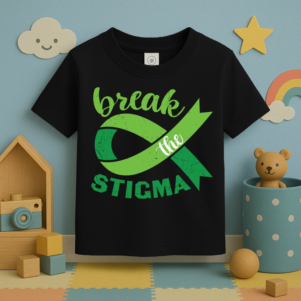 Break The Stigma Ribbon Mental Health Awareness Toddler T-Shirt