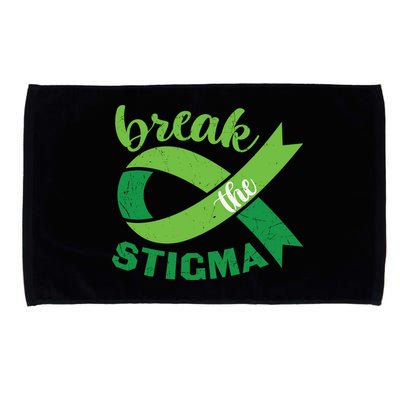 Break The Stigma Ribbon Mental Health Awareness Microfiber Hand Towel