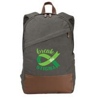 Break The Stigma Ribbon Mental Health Awareness Cotton Canvas Backpack