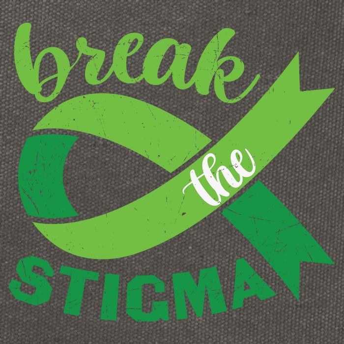 Break The Stigma Ribbon Mental Health Awareness Cotton Canvas Backpack
