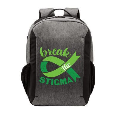 Break The Stigma Ribbon Mental Health Awareness Vector Backpack