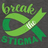 Break The Stigma Ribbon Mental Health Awareness Vector Backpack