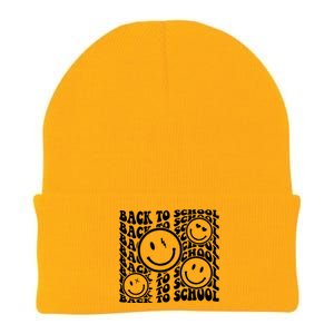 Back To School Retro Smile Face Knit Cap Winter Beanie