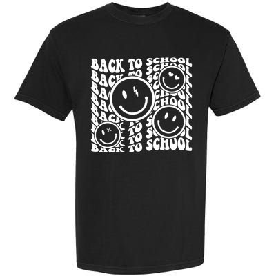 Back To School Retro Smile Face Garment-Dyed Heavyweight T-Shirt
