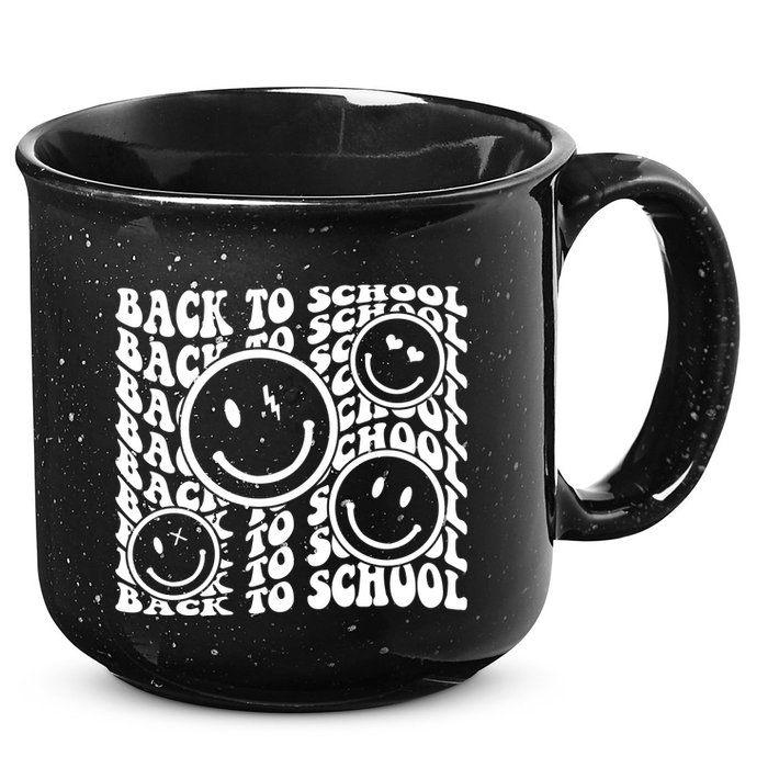 Back To School Retro Smile Face 15oz Campfire Ceramic Mug