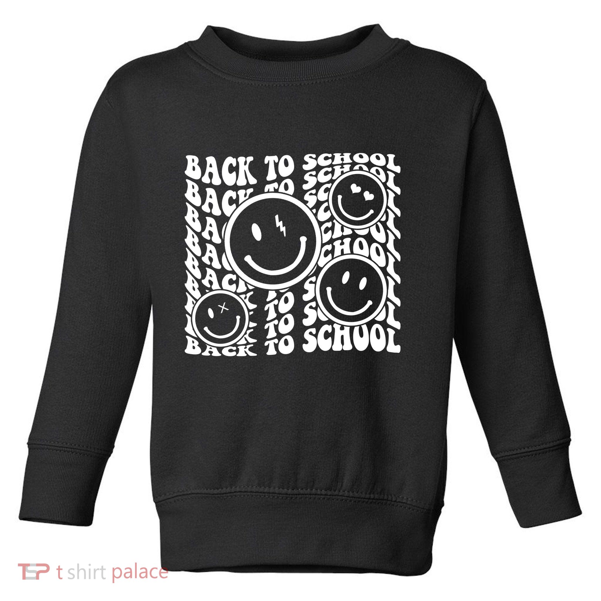 Back To School Retro Smile Face Toddler Sweatshirt