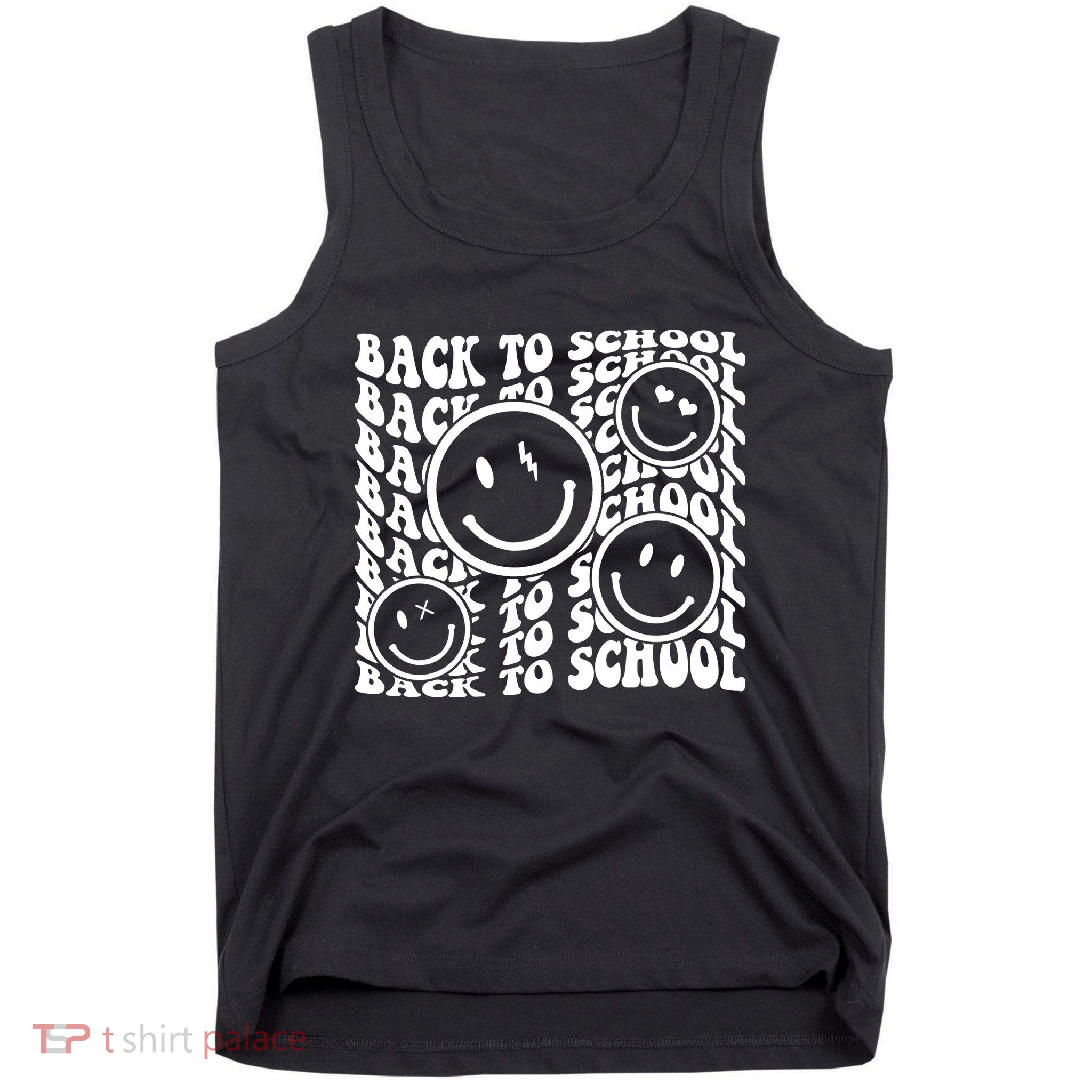 Back To School Retro Smile Face Tank Top