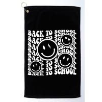 Back To School Retro Smile Face Golf Towel