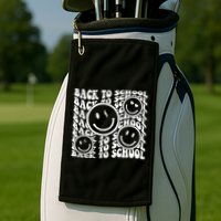 Back To School Retro Smile Face Golf Towel