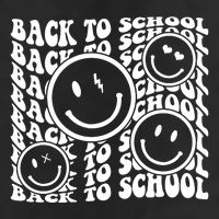 Back To School Retro Smile Face Golf Towel