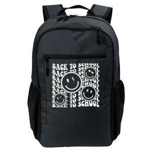 Back To School Retro Smile Face Daily Commute Backpack