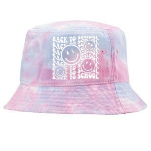 Back To School Retro Smile Face Tie-Dyed Bucket Hat