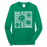 Back To School Retro Smile Face Long Sleeve Shirt