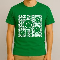 Back To School Retro Smile Face T-Shirt