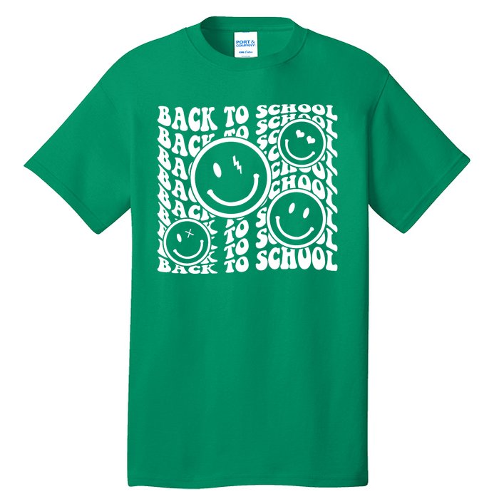 Back To School Retro Smile Face Tall T-Shirt