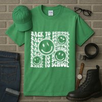 Back To School Retro Smile Face Tall T-Shirt