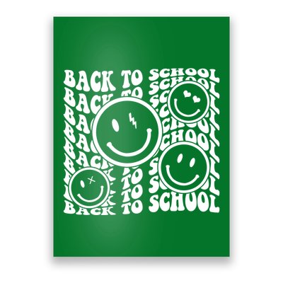 Back To School Retro Smile Face Poster