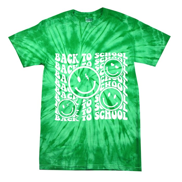 Back To School Retro Smile Face Tie-Dye T-Shirt