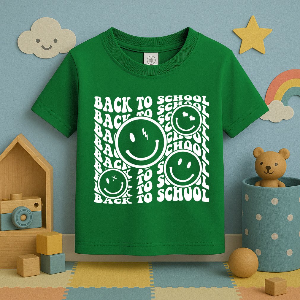 Back To School Retro Smile Face Toddler T-Shirt