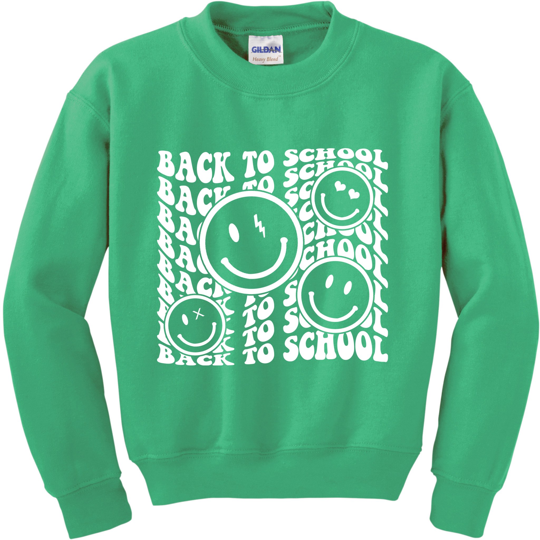 Back To School Retro Smile Face Kids Sweatshirt