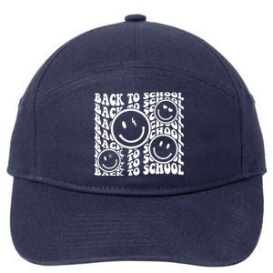 Back To School Retro Smile Face 7-Panel Snapback Hat