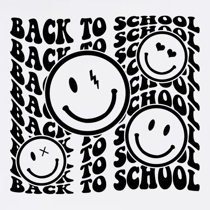 Back To School Retro Smile Face Garment-Dyed Sweatshirt