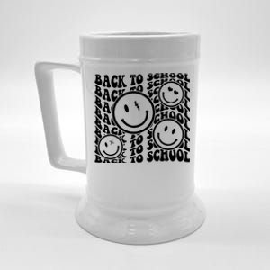 Back To School Retro Smile Face Beer Stein