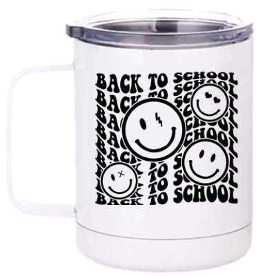 Back To School Retro Smile Face 12 oz Stainless Steel Tumbler Cup