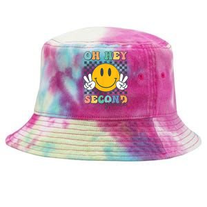 Back To School Oh Hey Second Grade Retro Teacher Student Tie-Dyed Bucket Hat