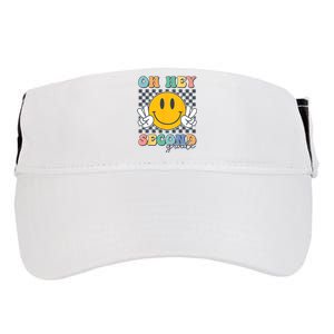 Back To School Oh Hey Second Grade Retro Teacher Student Adult Drive Performance Visor