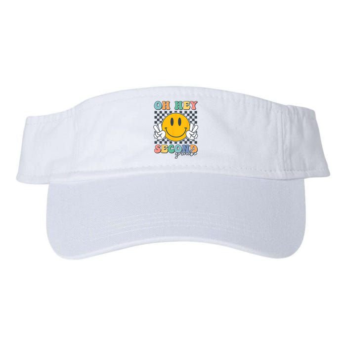 Back To School Oh Hey Second Grade Retro Teacher Student Valucap Bio-Washed Visor