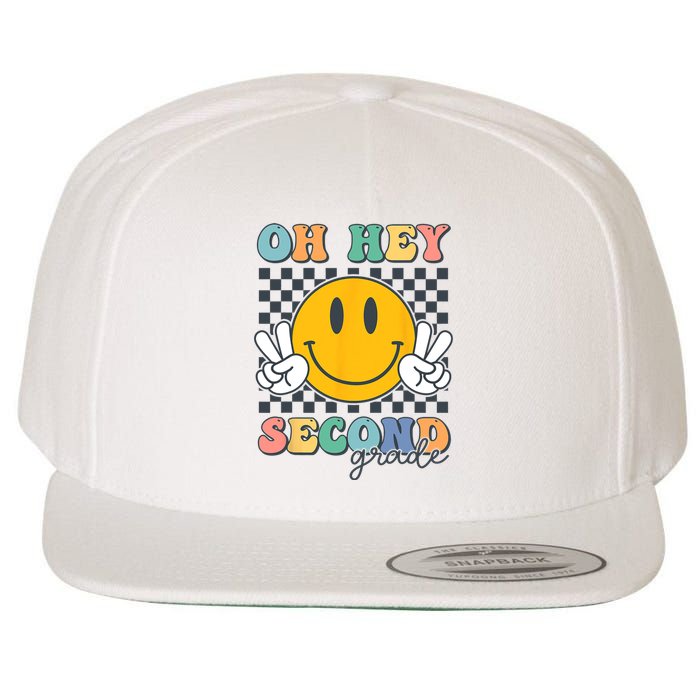 Back To School Oh Hey Second Grade Retro Teacher Student Wool Snapback Cap