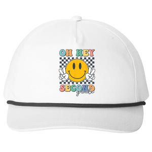 Back To School Oh Hey Second Grade Retro Teacher Student Snapback Five-Panel Rope Hat