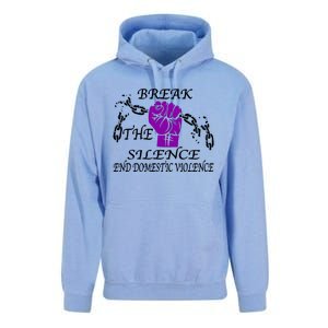 Break The Silence End Domestic Violence Unisex Surf Hoodie