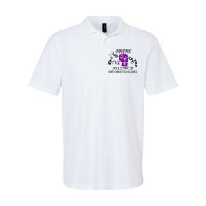 Break The Silence End Domestic Violence Softstyle Adult Sport Polo