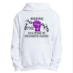 Break The Silence End Domestic Violence Urban Pullover Hoodie