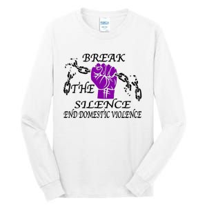 Break The Silence End Domestic Violence Tall Long Sleeve T-Shirt