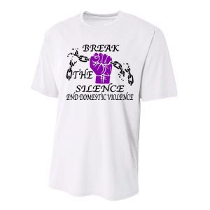 Break The Silence End Domestic Violence Performance Sprint T-Shirt