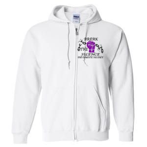 Break The Silence End Domestic Violence Full Zip Hoodie