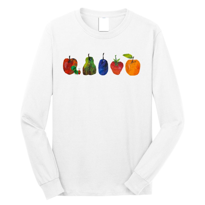 Back To School Cute Hungry Caterpillar Teacher Kindergarten Long Sleeve Shirt