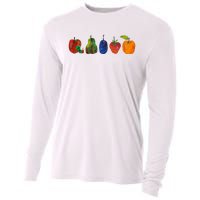 Back To School Cute Hungry Caterpillar Teacher Kindergarten Cooling Performance Long Sleeve Crew