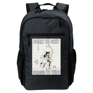 Born To Shit Forced To Wipe Funny Meme Cat Toilet Japanese Daily Commute Backpack