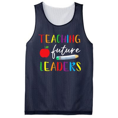 Back To School Teaching Future Leaders Teacher Life Gifts Mesh Reversible Basketball Jersey Tank