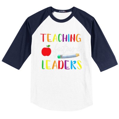 Back To School Teaching Future Leaders Teacher Life Gifts Baseball Sleeve Shirt