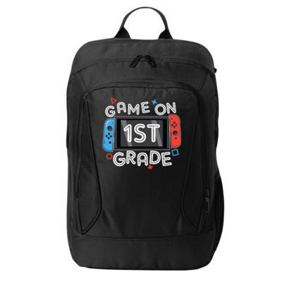 Back To School Game On 1st Grade Funny Gamer Kids Boy City Backpack