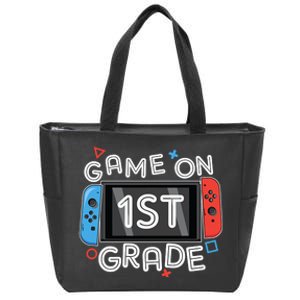 Back To School Game On 1st Grade Funny Gamer Kids Boy Zip Tote Bag