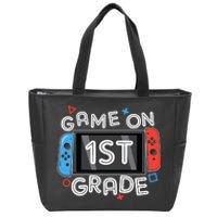 Back To School Game On 1st Grade Funny Gamer Kids Boy Zip Tote Bag