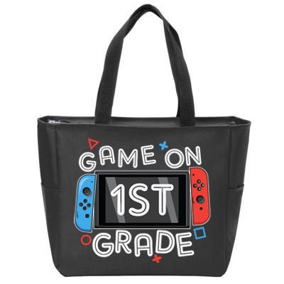 Back To School Game On 1st Grade Funny Gamer Kids Boy Zip Tote Bag