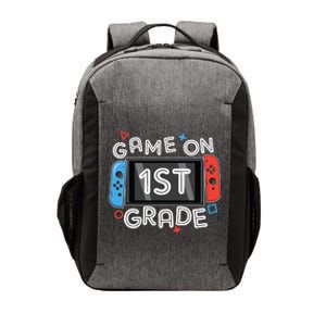 Back To School Game On 1st Grade Funny Gamer Kids Boy Vector Backpack